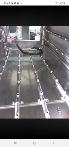 Cuve laveuse industrielle inox agroalimentaire, fabrication complète, soudure TIG 141, inox 316L, buses et rampes inox