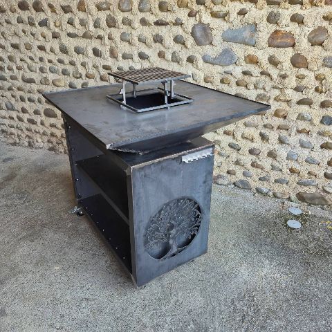 Fabrication brasero acier corten